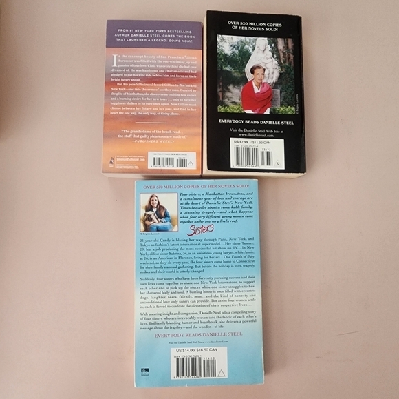 3 Danielle Steel Novels "Answered Prayers", "Going Home" and "Sisters" Paperback - Picture 2 of 10